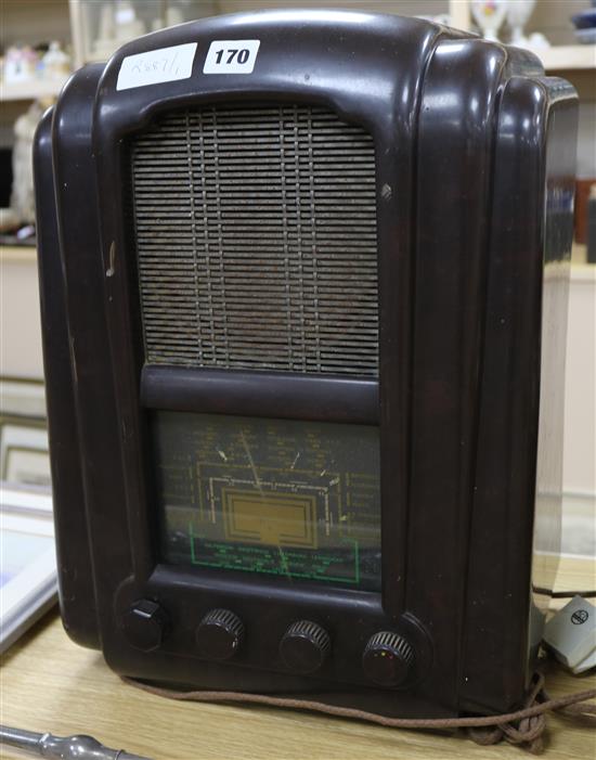 A Bakelite radio